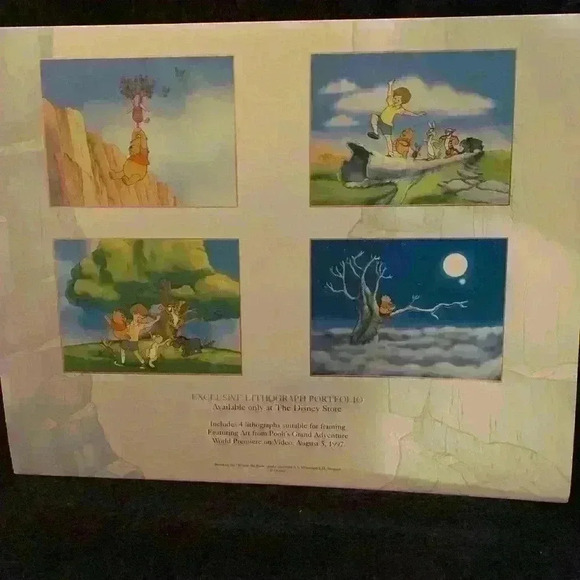 Vintage 1997 Disney’s Poohs Grand Adventure, exclusive lithograph portfolio - Picture 8 of 9